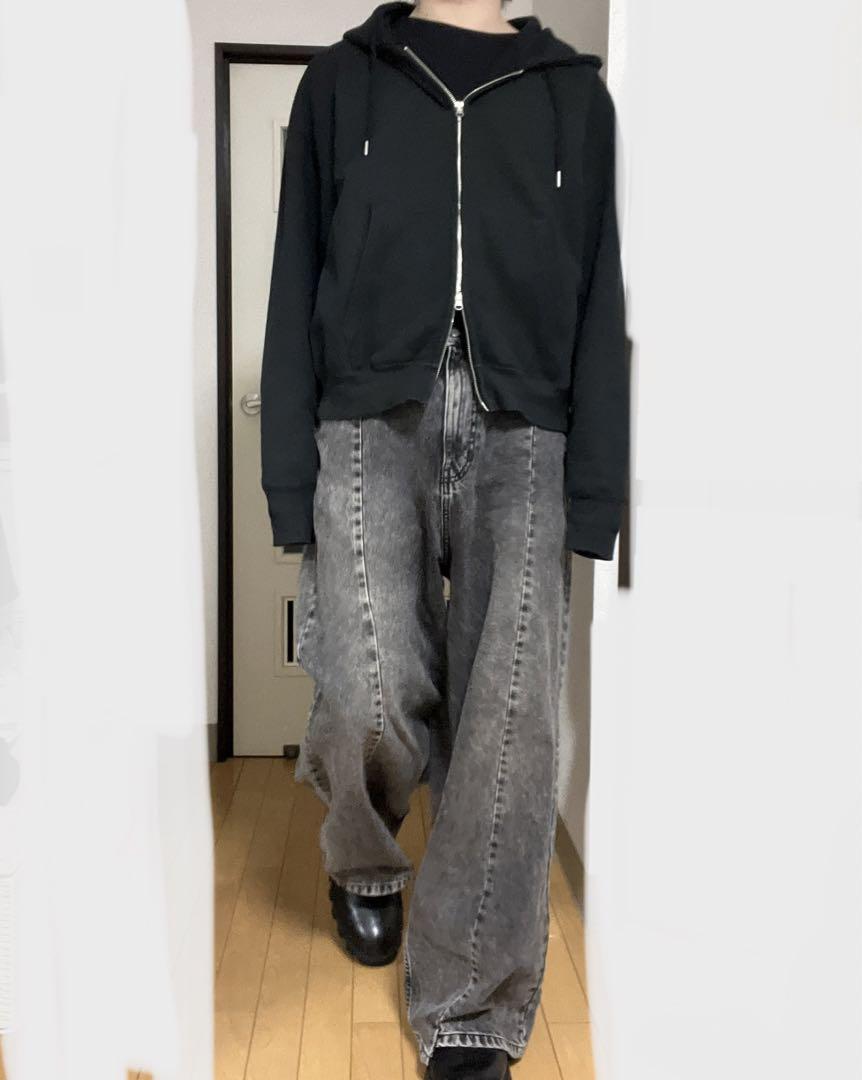 ZARA シームディテール バギーデニムパンツ 40 - メルカリ