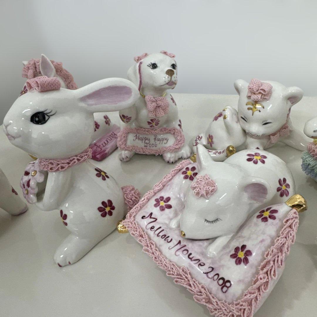 美品 アイリッシュドレスデン 置物 干支 動物 - メルカリ