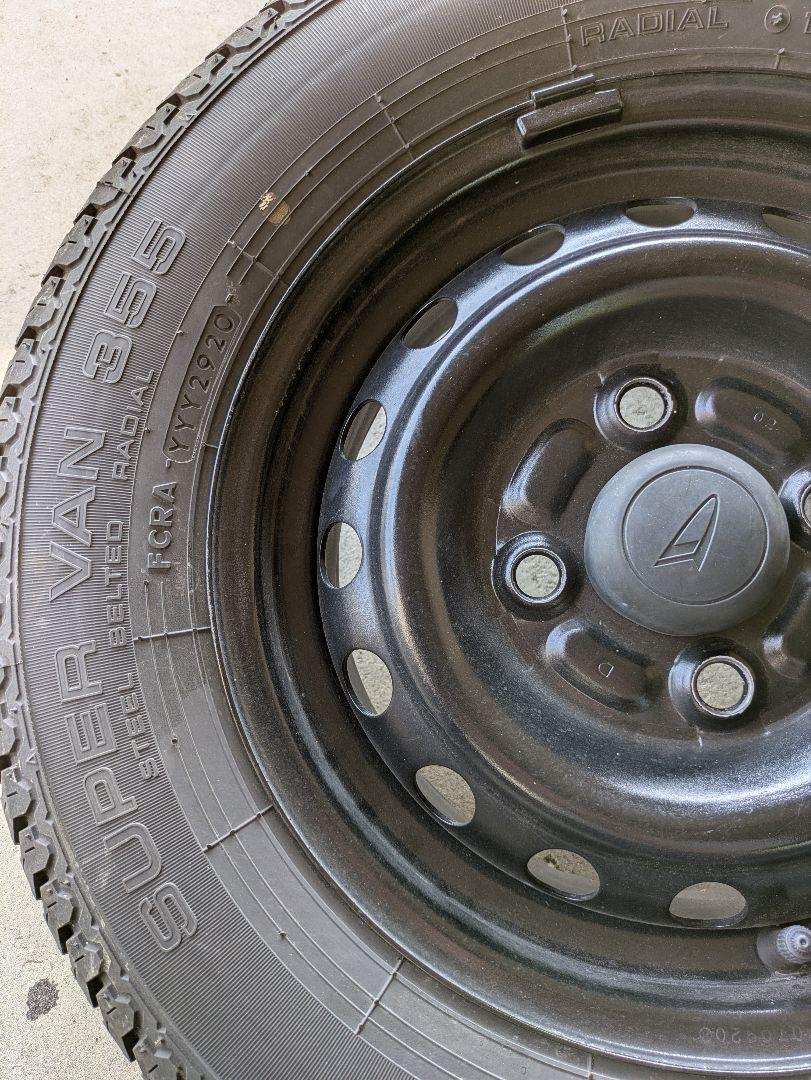 軽トラ　12インチ タイヤホイールセット 145/R12 6PR 4本セット