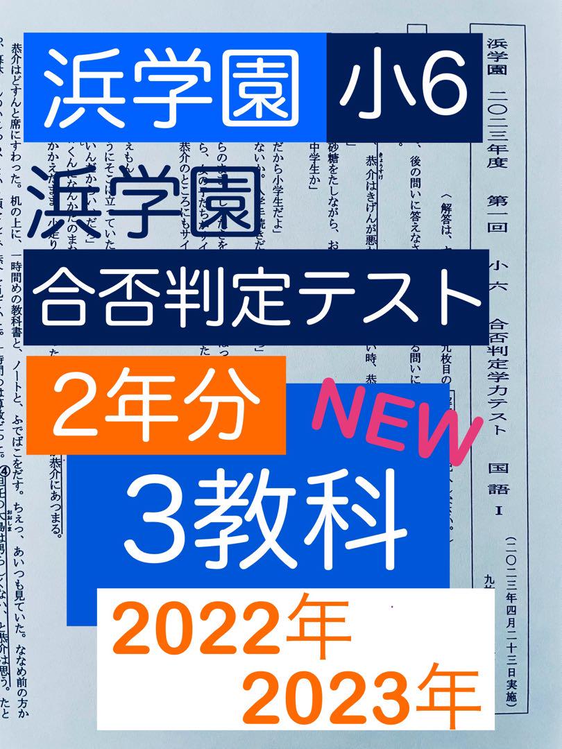 最新版　浜学園　合否判定学力テスト　小6　2024年　2023年　セット　3教科 m19373714665_1.jpg?1753655981