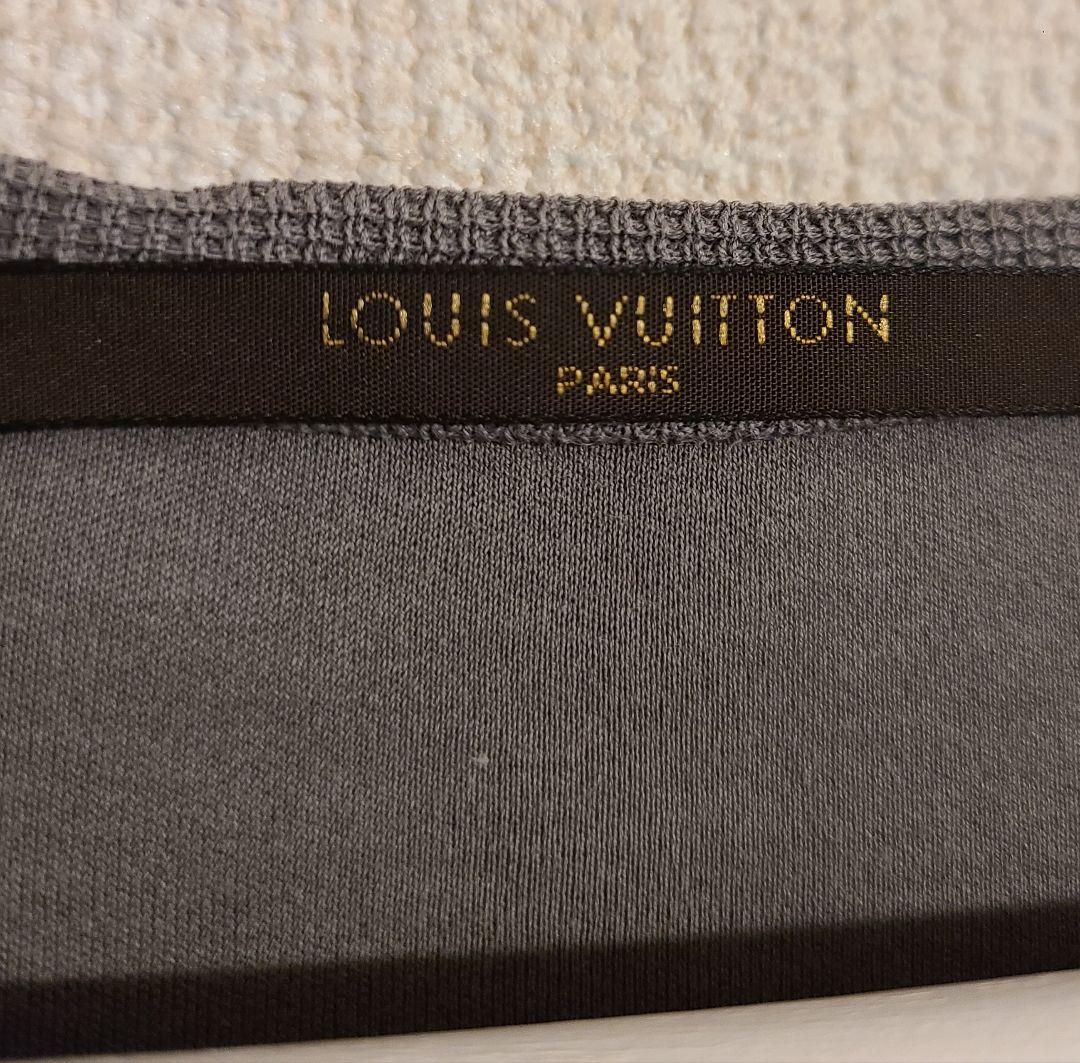 LOUIS VUITTON バックベロアロゴTシャツsizeL グレー 画像7
