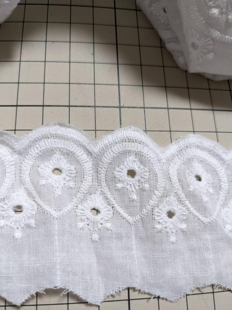 モチーフ35 刺繍レース 綿100% 幅5.5~6cm 長さ:8m 画像2