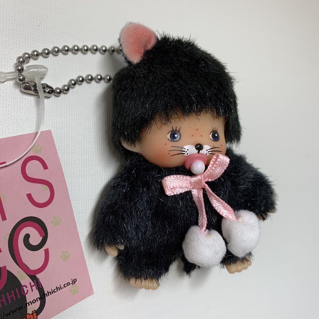 新品 ベビチッチ 黒ネコ キーチェーン モンチッチ 2452