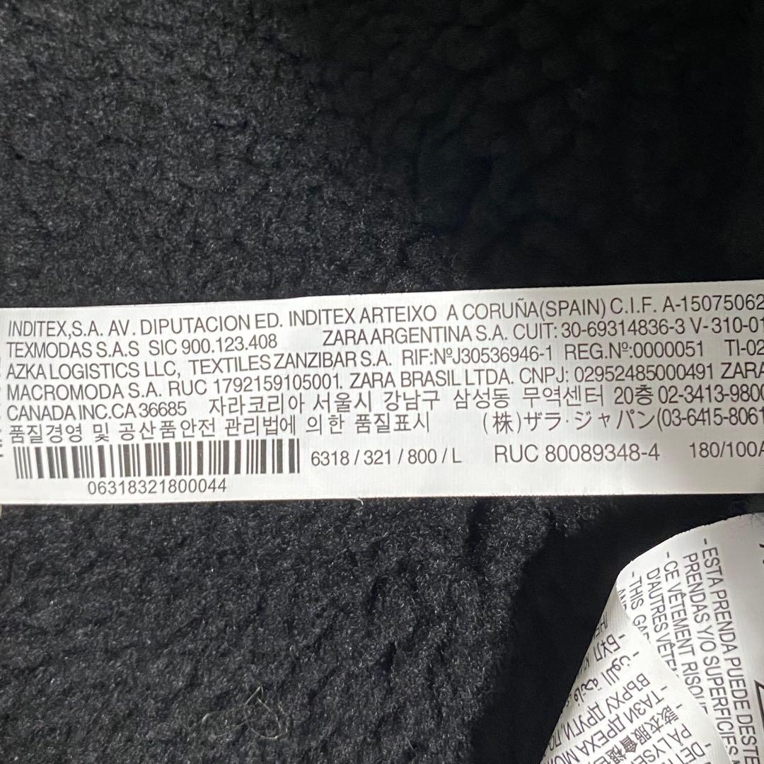 【新品】ZARA ザラ フェイクムートンジャケット ブラック Lサイズ 【新品】ZARA ザラ フェイクムートンジャケット ブラック Lサイズ