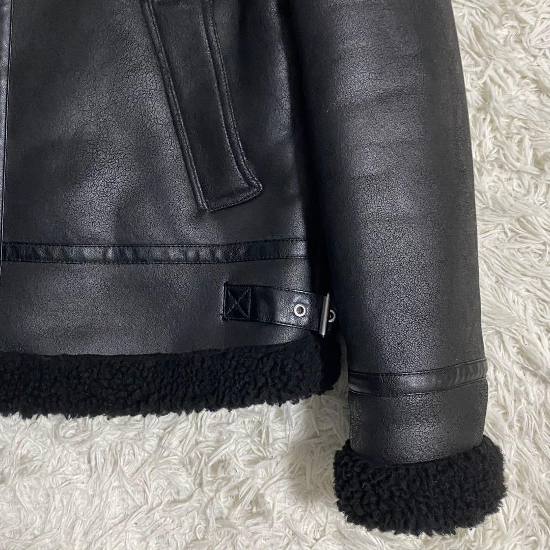 【新品】ZARA ザラ フェイクムートンジャケット ブラック Lサイズ 【新品】ZARA ザラ フェイクムートンジャケット ブラック Lサイズ