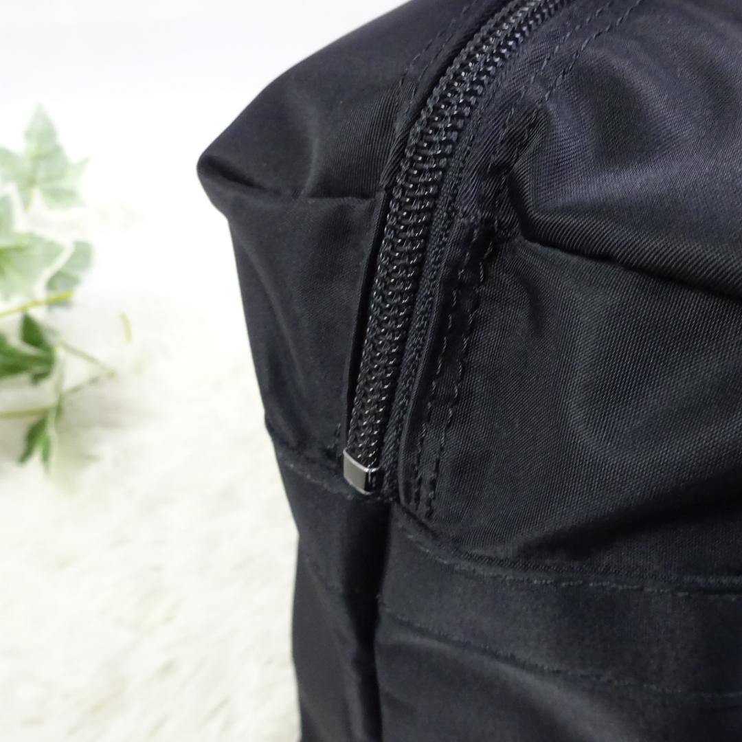 美品 アニエスベー ビッグロゴ ロゴ金具 ナイロン トートバッグ
