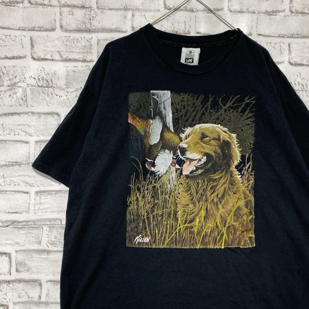 USA製90sヴィンテージTシャツ！シングルステッチ　ブラック　リーXL16