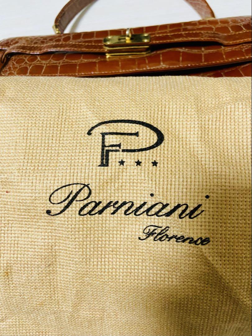 【未使用品】イタリア製 クロコダイルレザー ハンドバッグ ブラウン