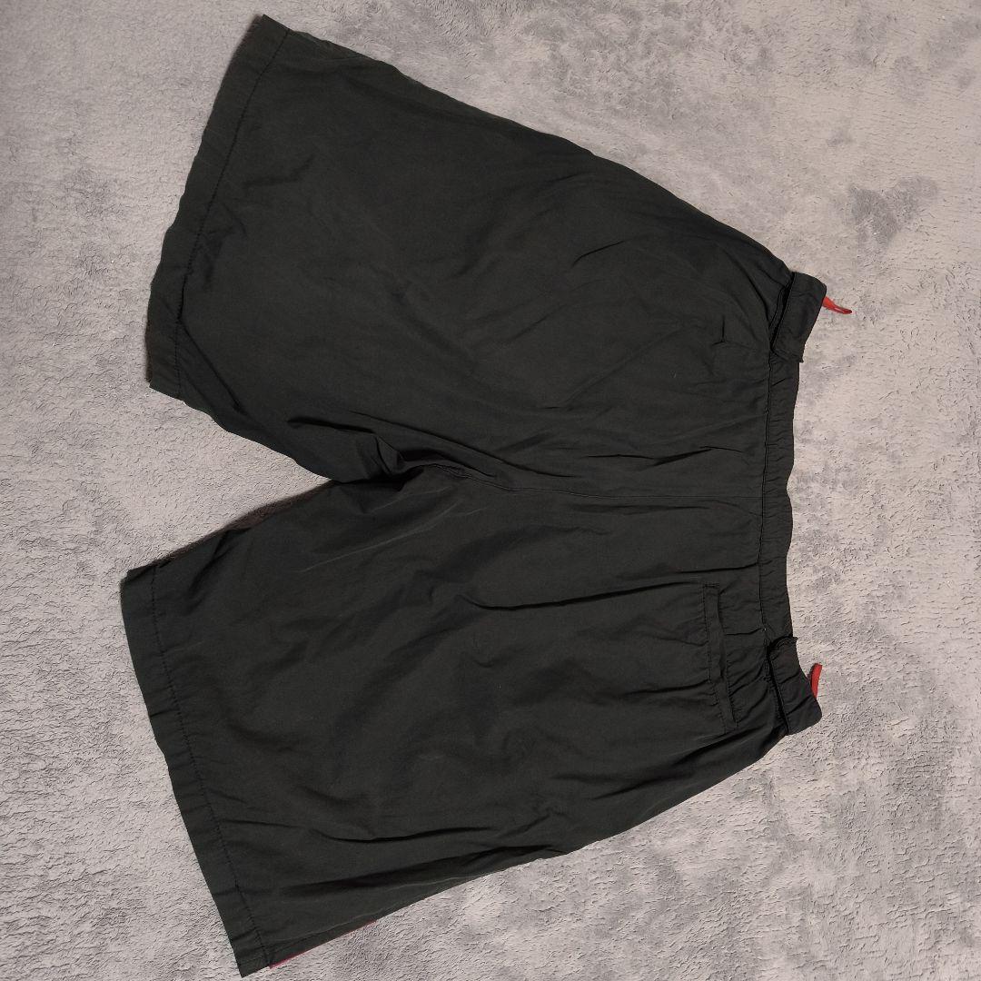 PRADAプラダ黒ショートパンツ48ハーフパンツ定番レッドライン
