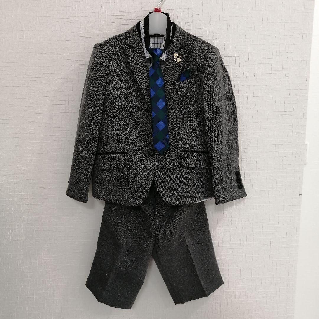 ミッシェルアルフレッド　男の子　フォーマルスーツ　卒園入学式　グレー　110cm