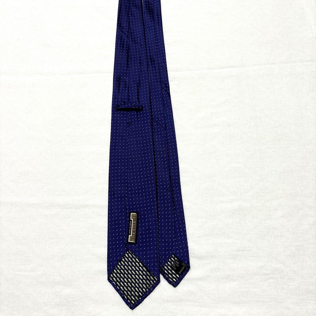 TIE YOUR TIE タイユアタイ　ネクタイ　セッテピエゲ　ブルー　極美品