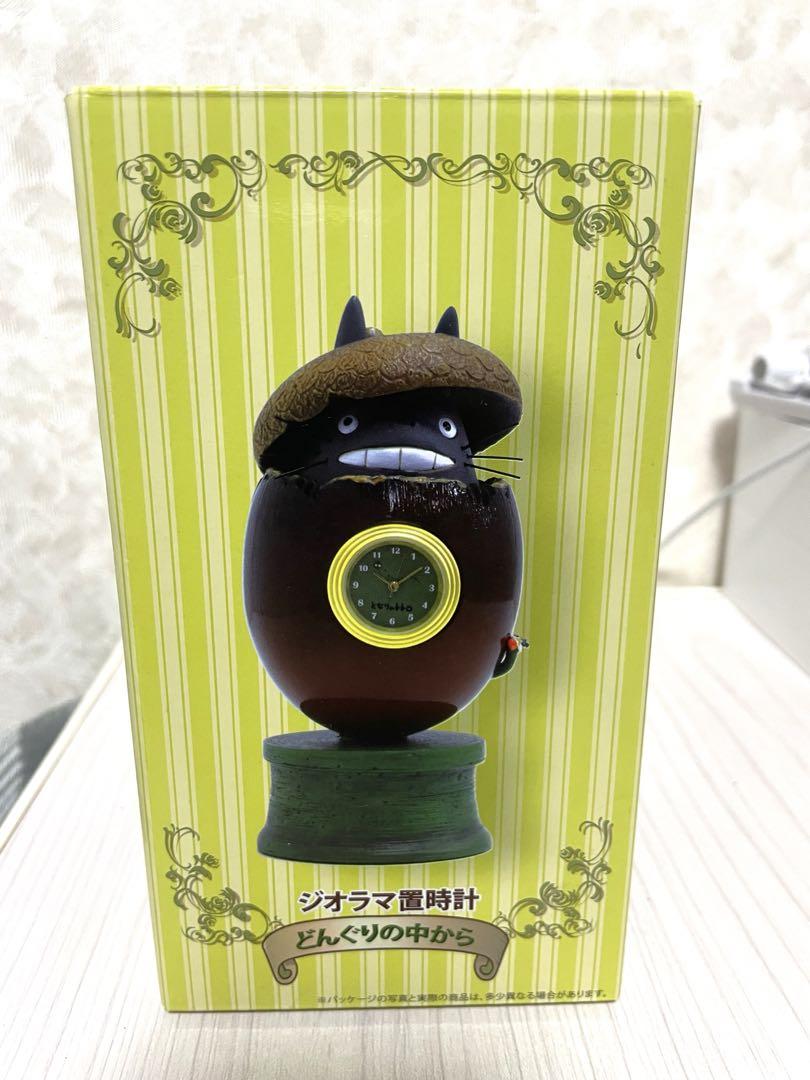 ジブリ となりのトトロ どんぐりの中からトトロ ジオラマ置時計