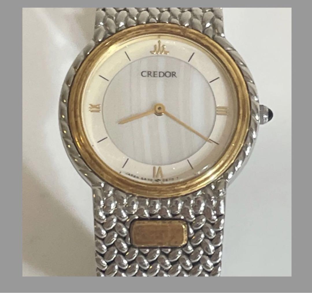 セイコークレドール SEIKO CREDOR 18K ベゼル 腕時計（電池交換済