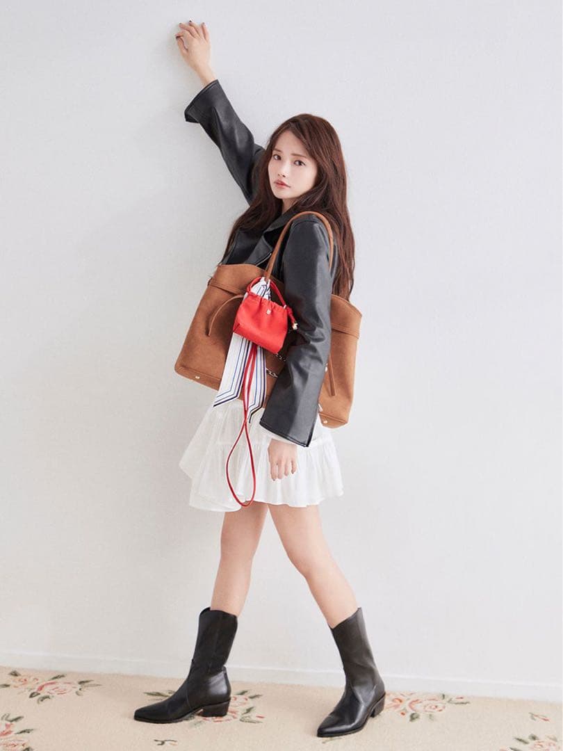 snidel ドロストライダースジャケット ブラック フリーサイズ