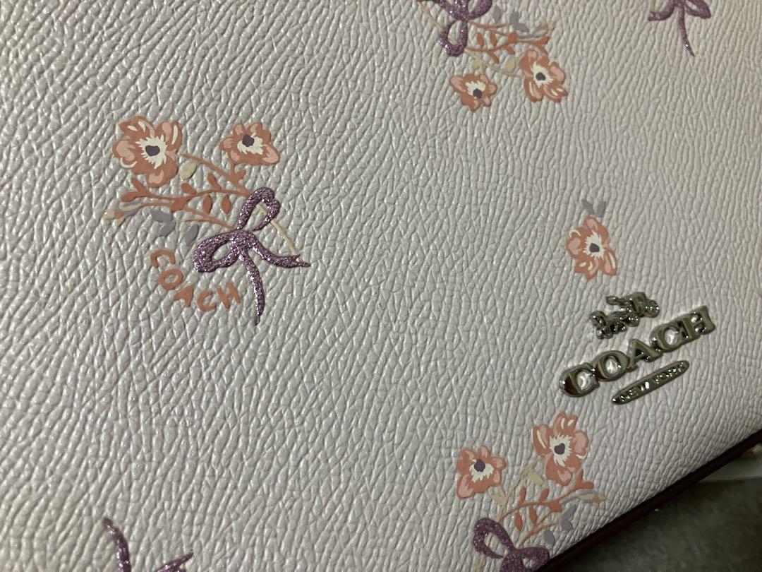 COACH 花柄ショルダーバッグ ピンク