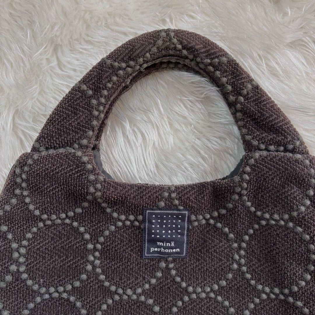 美品✨ミナペルホネン タンバリン エッグバッグ ハンドバッグ