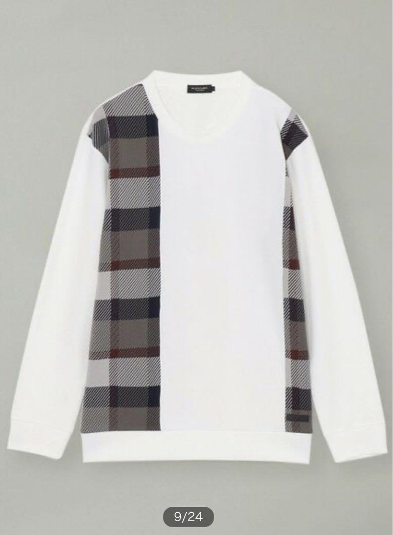 アクア BLACK LABEL チェック柄長袖カットソー