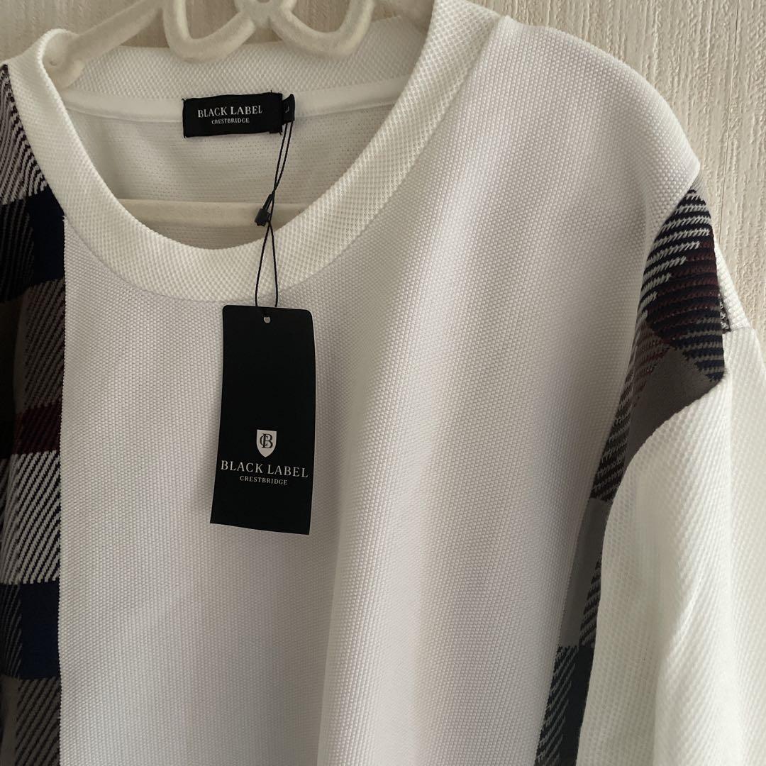 アクア BLACK LABEL チェック柄長袖カットソー