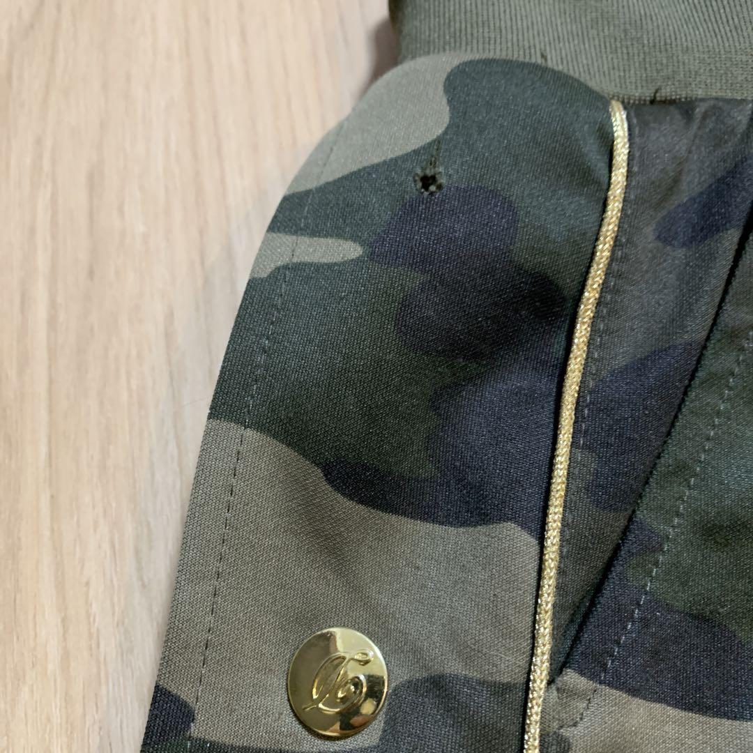 DRESS CAMP × CHAMPION トラックパンツ L 金刺繍 カモフラ