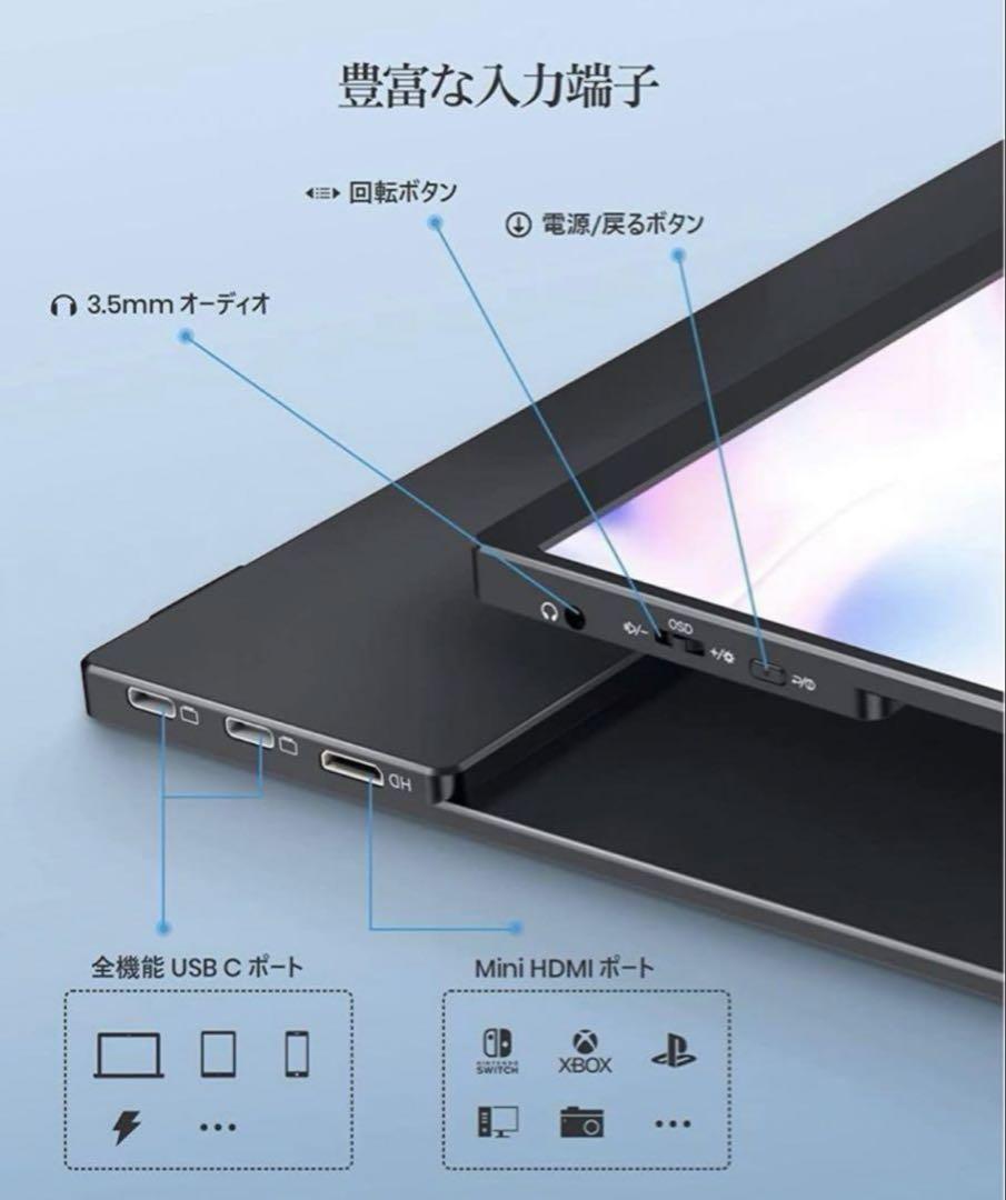 shu【新品】 モバイルモニター ARZOPA A1 GAMUT MINI
