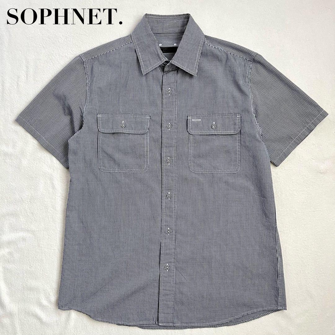 SOPHNET. ソフネット 半袖シャツ ギンガムチェック L 日本製
