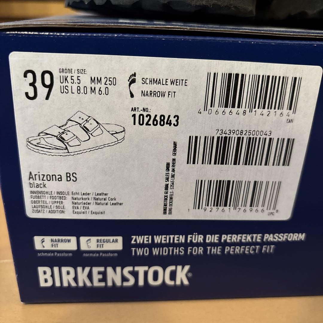 新品未使用　ビルケン　アリゾナ　Arizona 39 黒BIRKENSTOCK