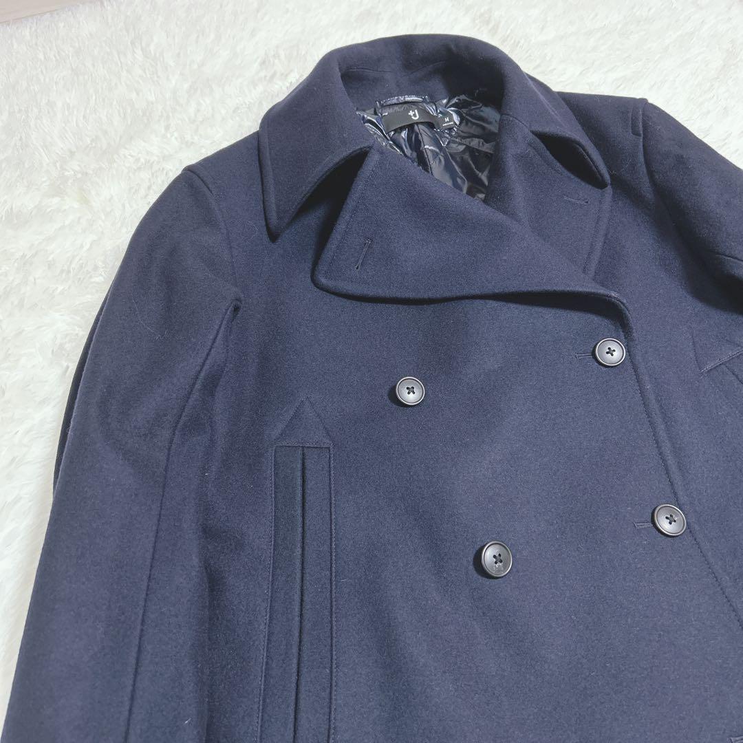 【美品 】UNIQLO＋J ウールブレンドオーバーサイズ ピーコート M