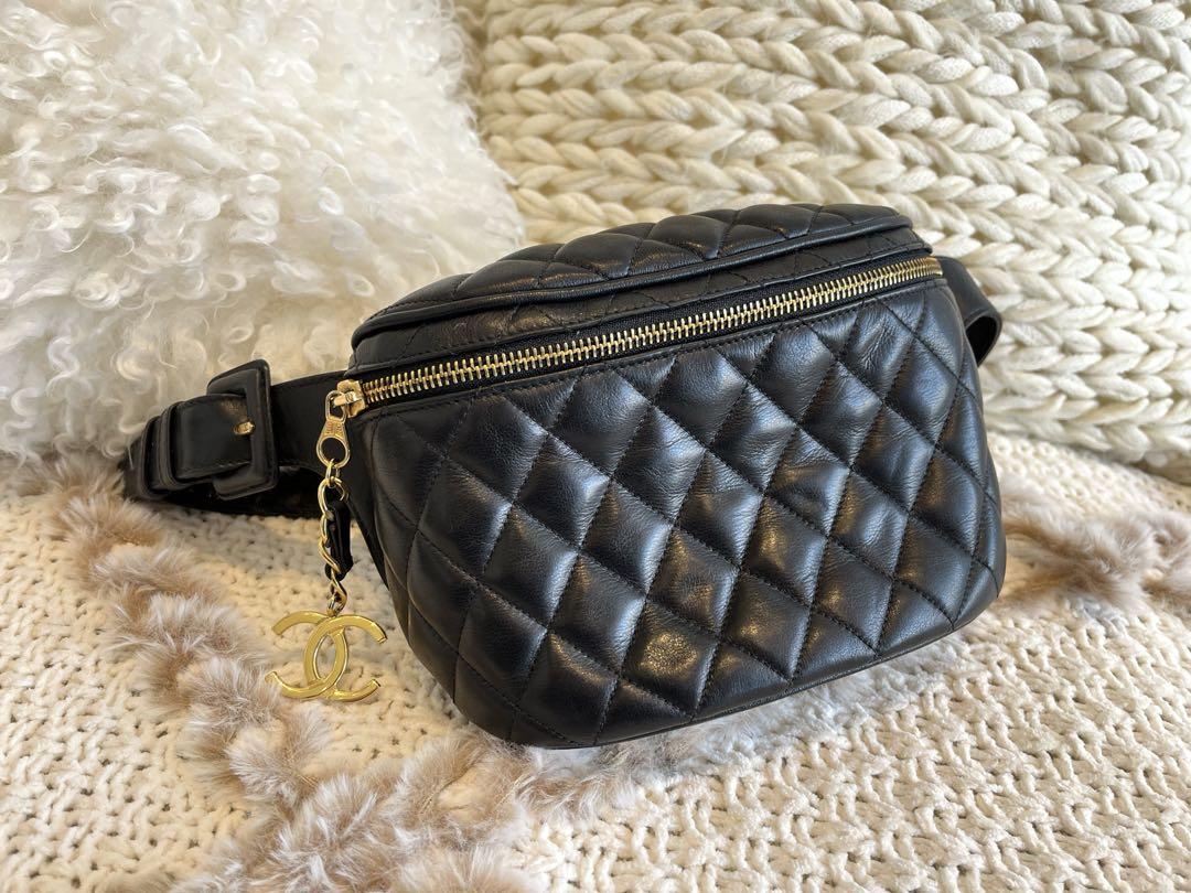本日まで CHANEL シャネル マトラッセ ウェストポーチ ボディバッグ ラム