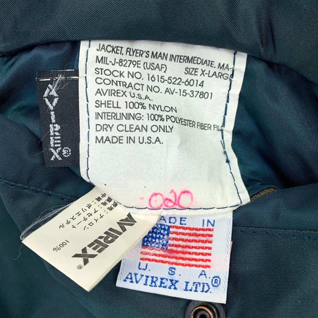 USA製 希少カラー★AVIREX MA-1 コマーシャルロゴ XL　C815
