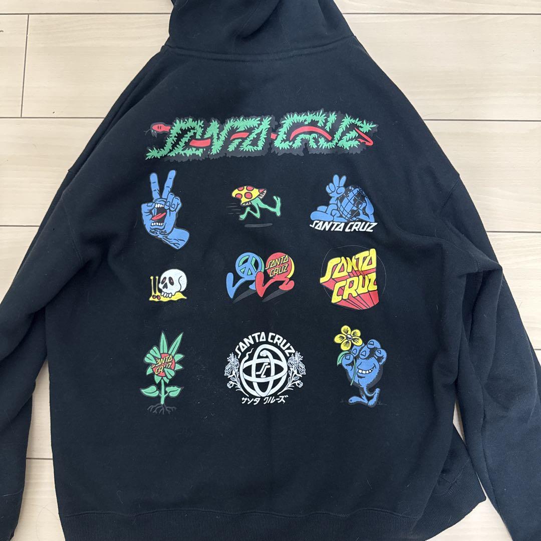 SANTA CRUZ ブラックパーカー Lサイズ
