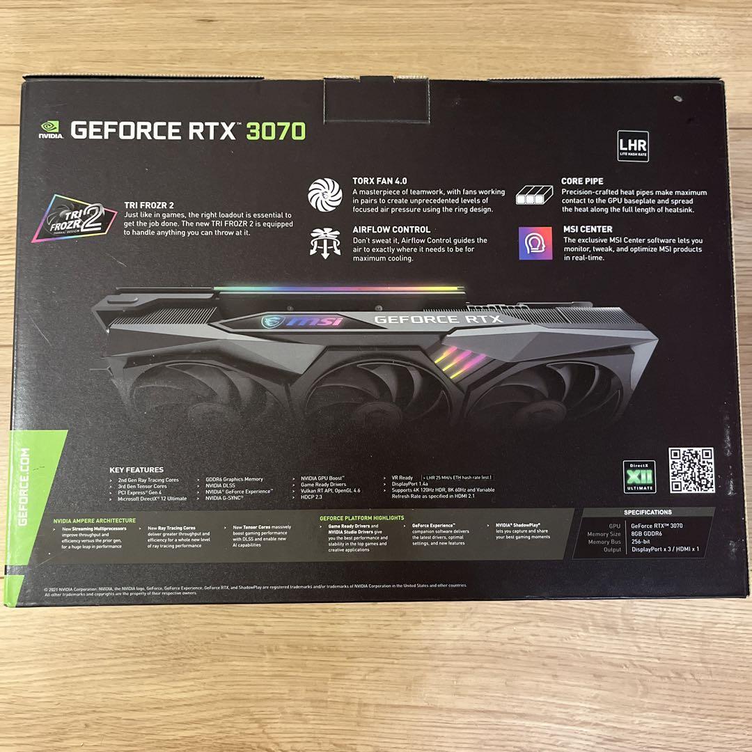 グラフィックボード・グラボ・ビデオカード GEFORCE RTX 3070 msi GAMINGTORIO