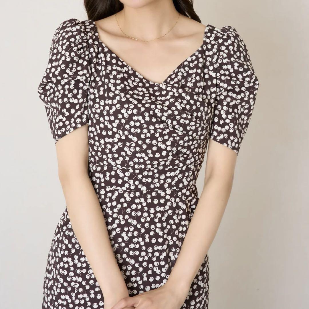 Cherry Pattern Cache-Coeur One-Piece
