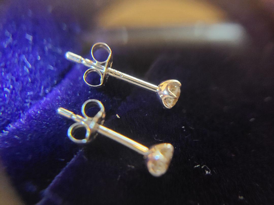ete　プラチナ　ダイヤピアス　0.18ct 美品 AHKAH アガット