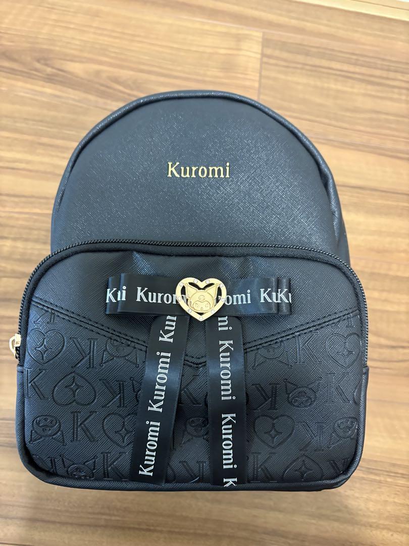 Kuromi ハート型リュック 黒　りぼん