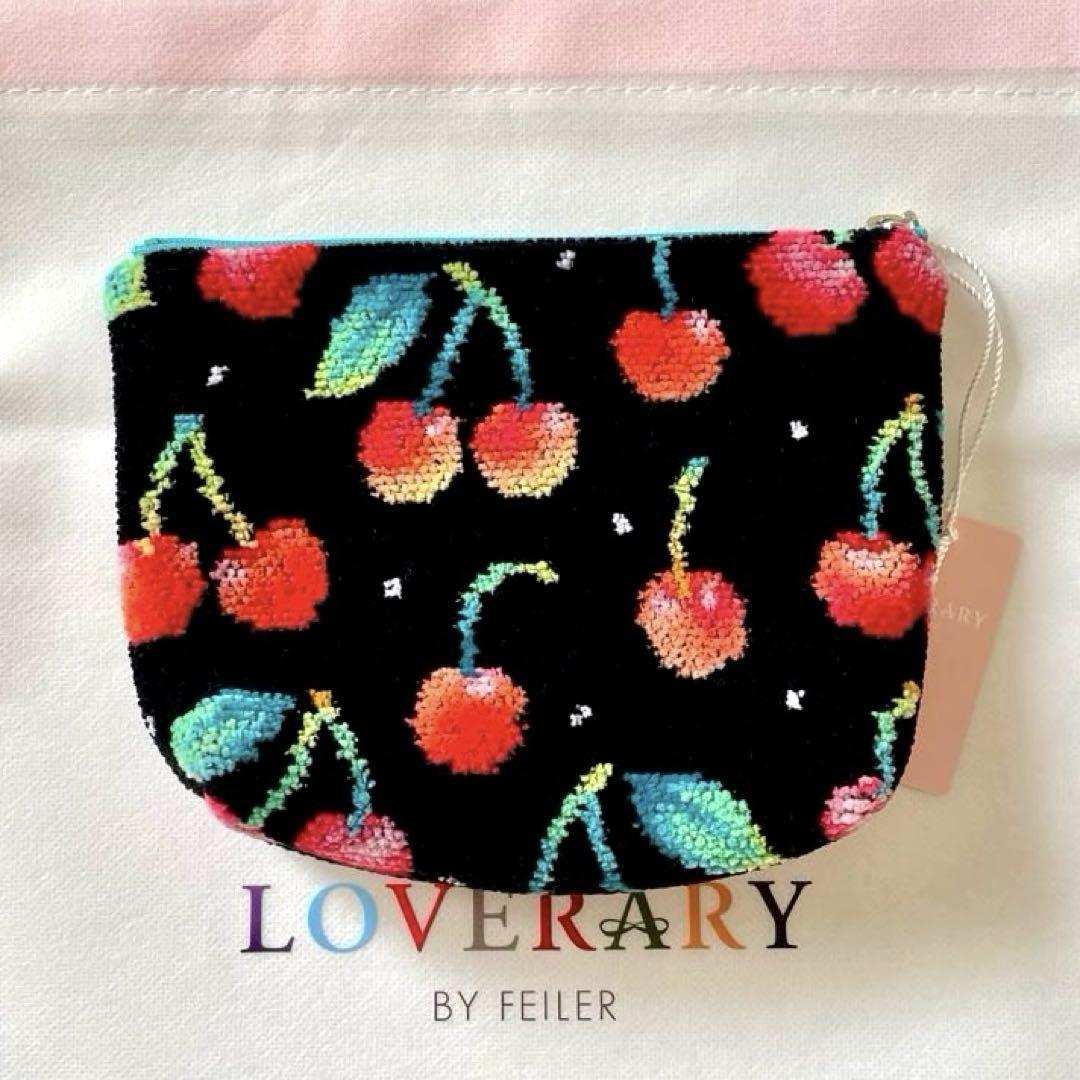 ラブラリーバイフェイラー　チェリードットポーチ　店舗限定品　完売品　新品未使用 LOVERARY BY FEILER フェイラー チェリードットポーチ 2店舗限定