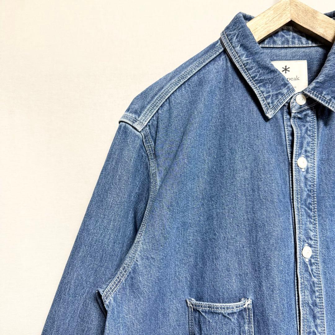 ⬜︎⚫︎Lサイズ！snowpeak デニムユーティリティプルオーバー シャツ
