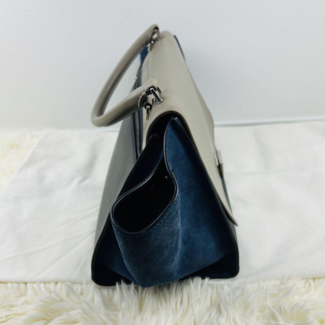 【美品】CELINE セリーヌ トラペーズ2way ハンドバッグ ベージュ青 楽天市場】【送料無料】 セリーヌ 2way バッグ トラペーズ