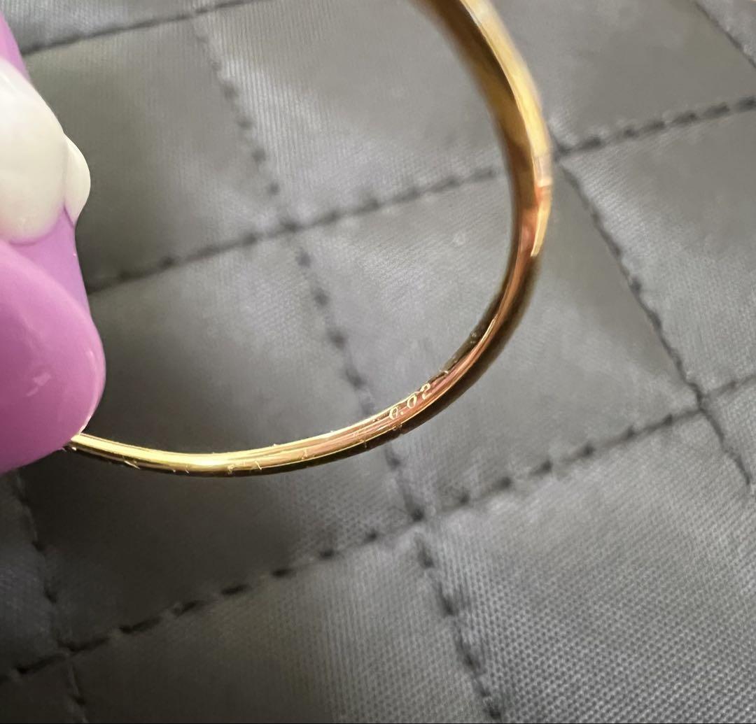 10_R1♡K18 イエローゴールドダイヤモンド0.02ct リング15号