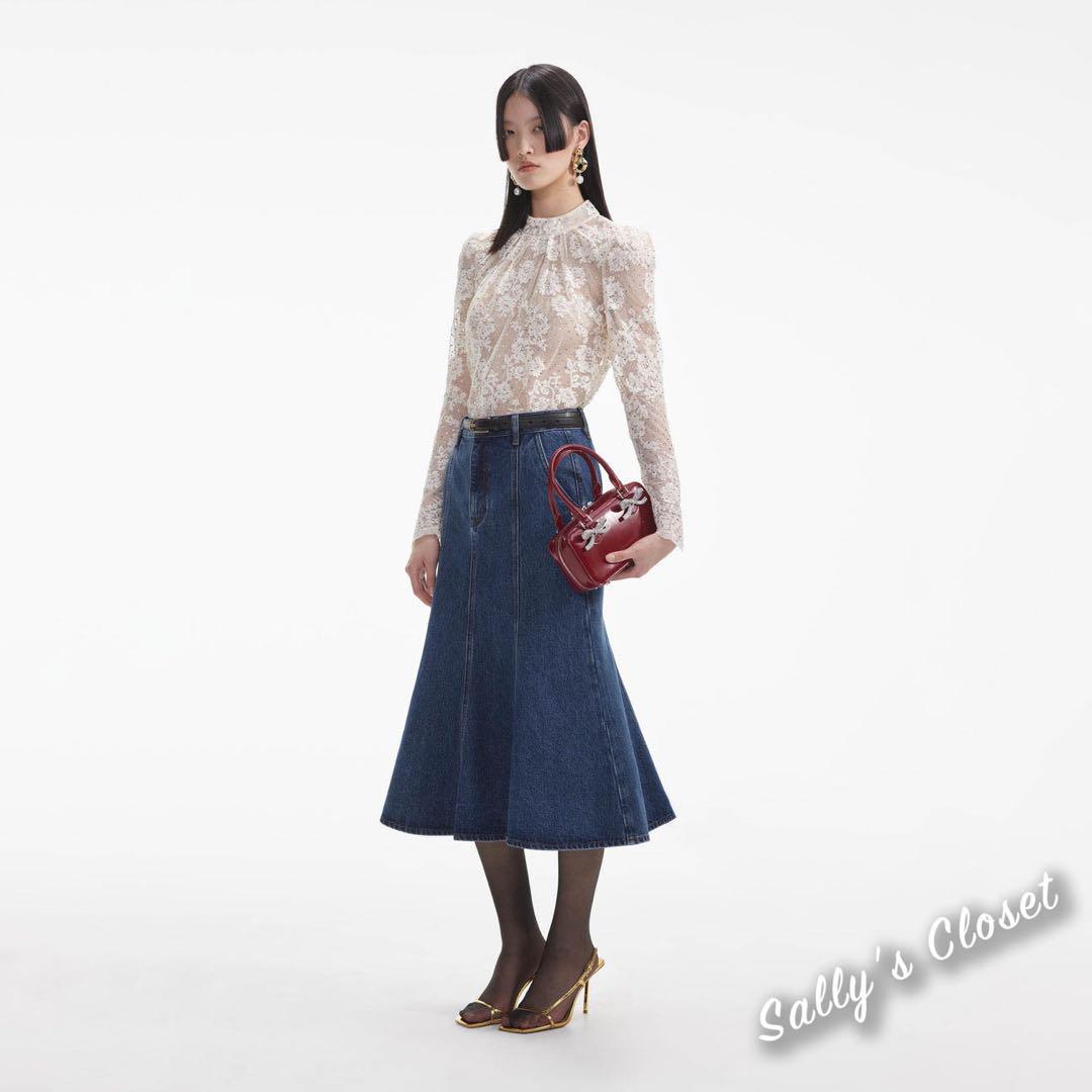 ❤️24冬新作 新品♡ SelfPortrait 白レースドットブラウス♡　C17