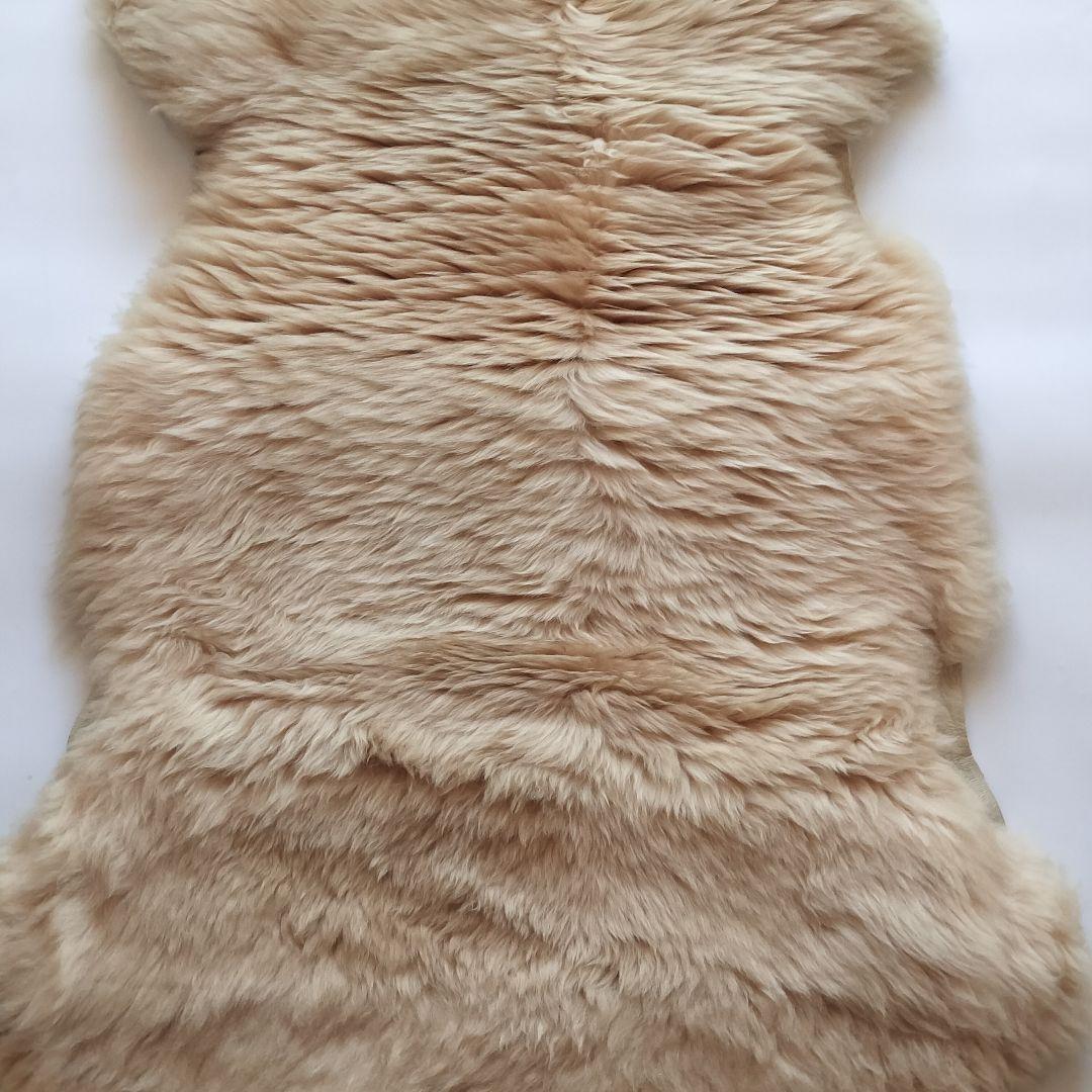 天然 羊毛 毛皮 ムートン ラグ マット カーペット 148X78cm　③