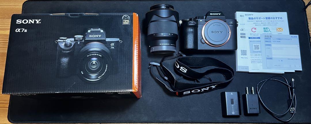 【ショット1090回美品】α7 III ズームレンズキット ショット1090回美品】α7 III ILCE-7M3Kズームレンズキット
