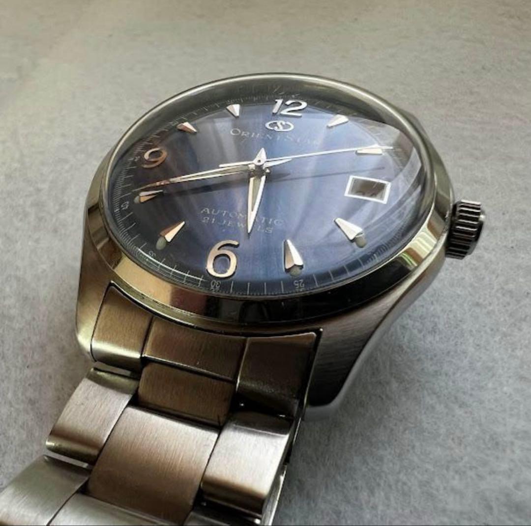 【美品】ORIENT STAR WZ0031ER ブルー 径約38mm 裏スケ