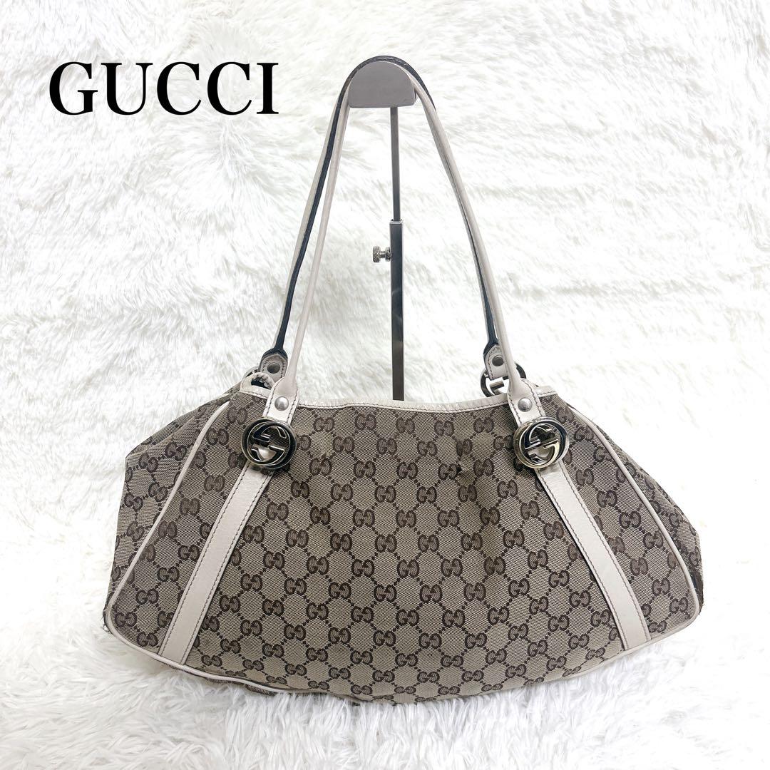 【GUCCI】 グッチ ハンドバッグ GGキャンバス 正規品　GG金具