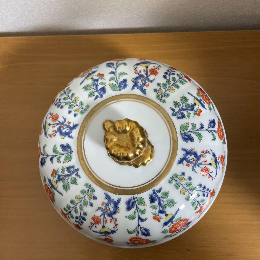 全国無料 有田焼 其泉 マイセン写し 色絵 草花文 蓋付き鉢 ugdIt-m17452793233 お得正規品