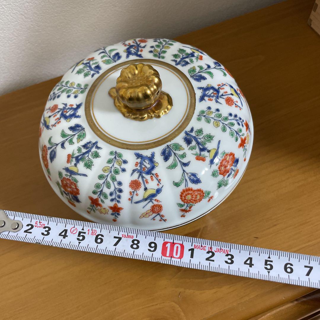 全国無料 有田焼 其泉 マイセン写し 色絵 草花文 蓋付き鉢 ugdIt-m17452793233 お得正規品