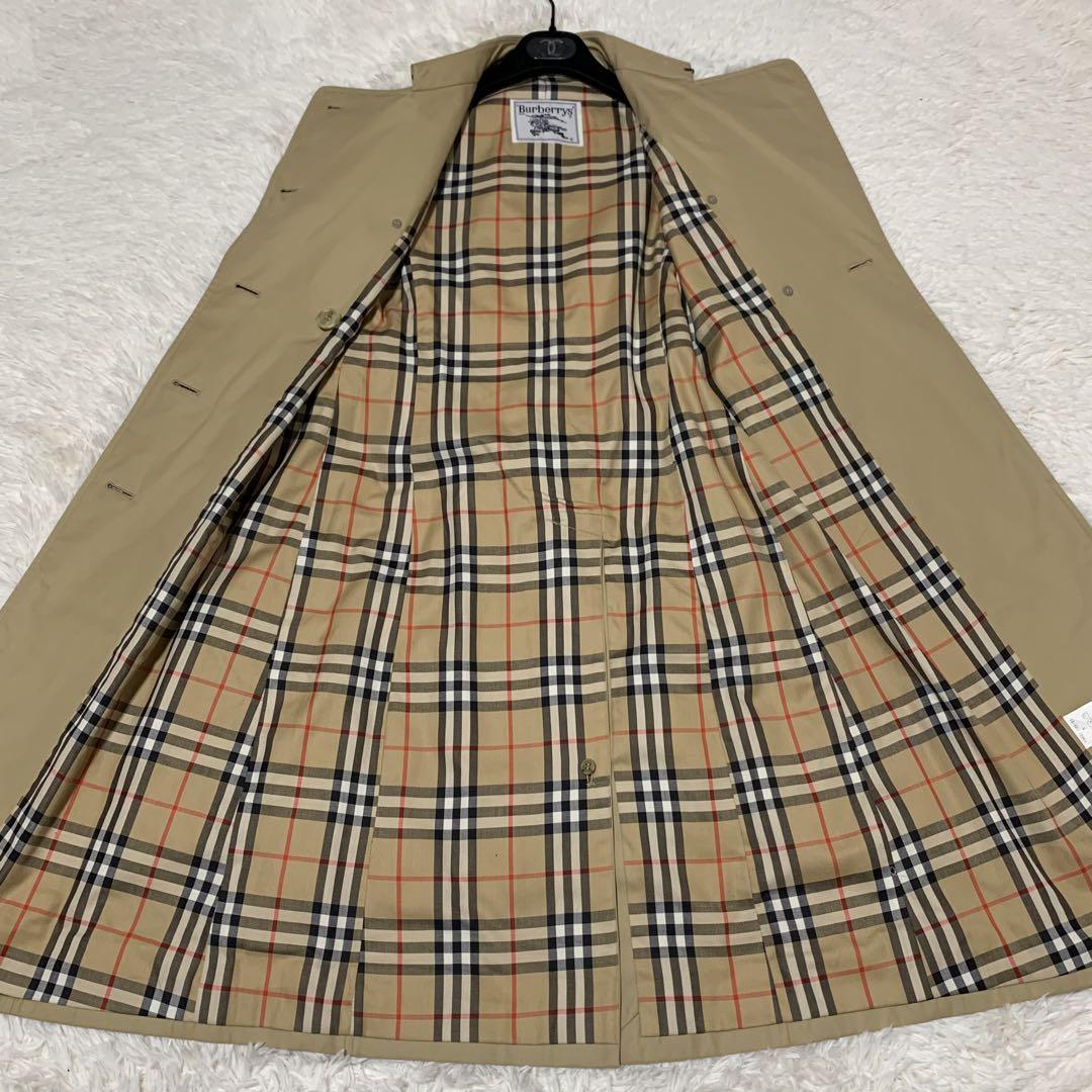 美品　バーバリーズ　トレンチコート　チェック　ベルト　ベージュ