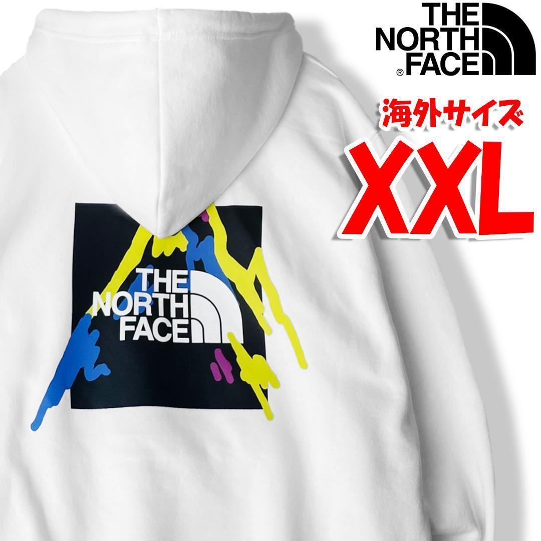 ノースフェイス メンズ パーカー 白 海外XXL 日本4L相当 新品plc
