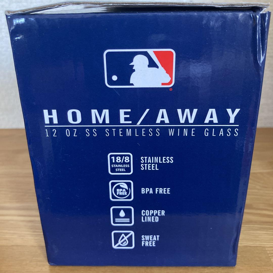 大谷翔平LAドジャースMLBホーム/アウェイ ステンレスワイングラス 2個セット