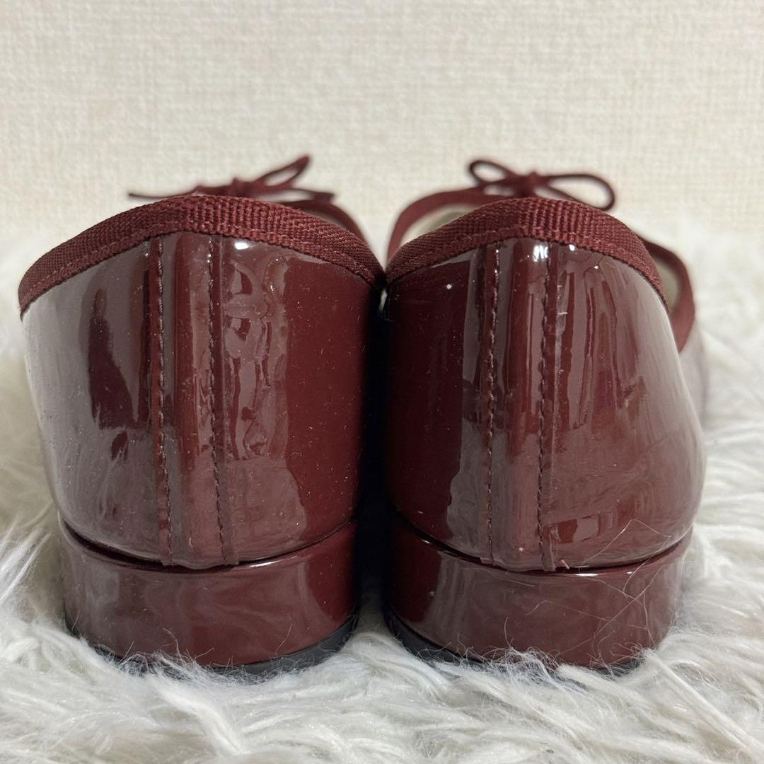 未使用級✨レペット　カミーユバレリーナ　フラットシューズ　リボン　パテントレザー