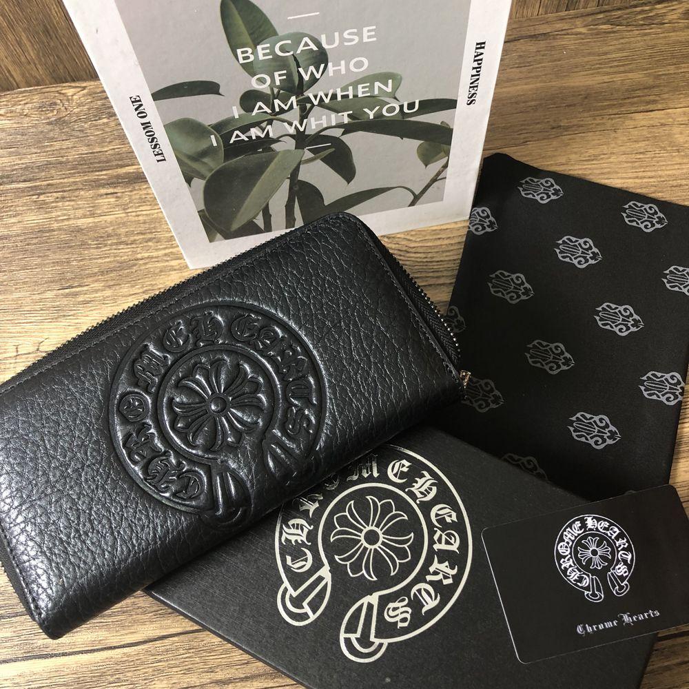 ブラック　長財布　ラウンドファスナー
